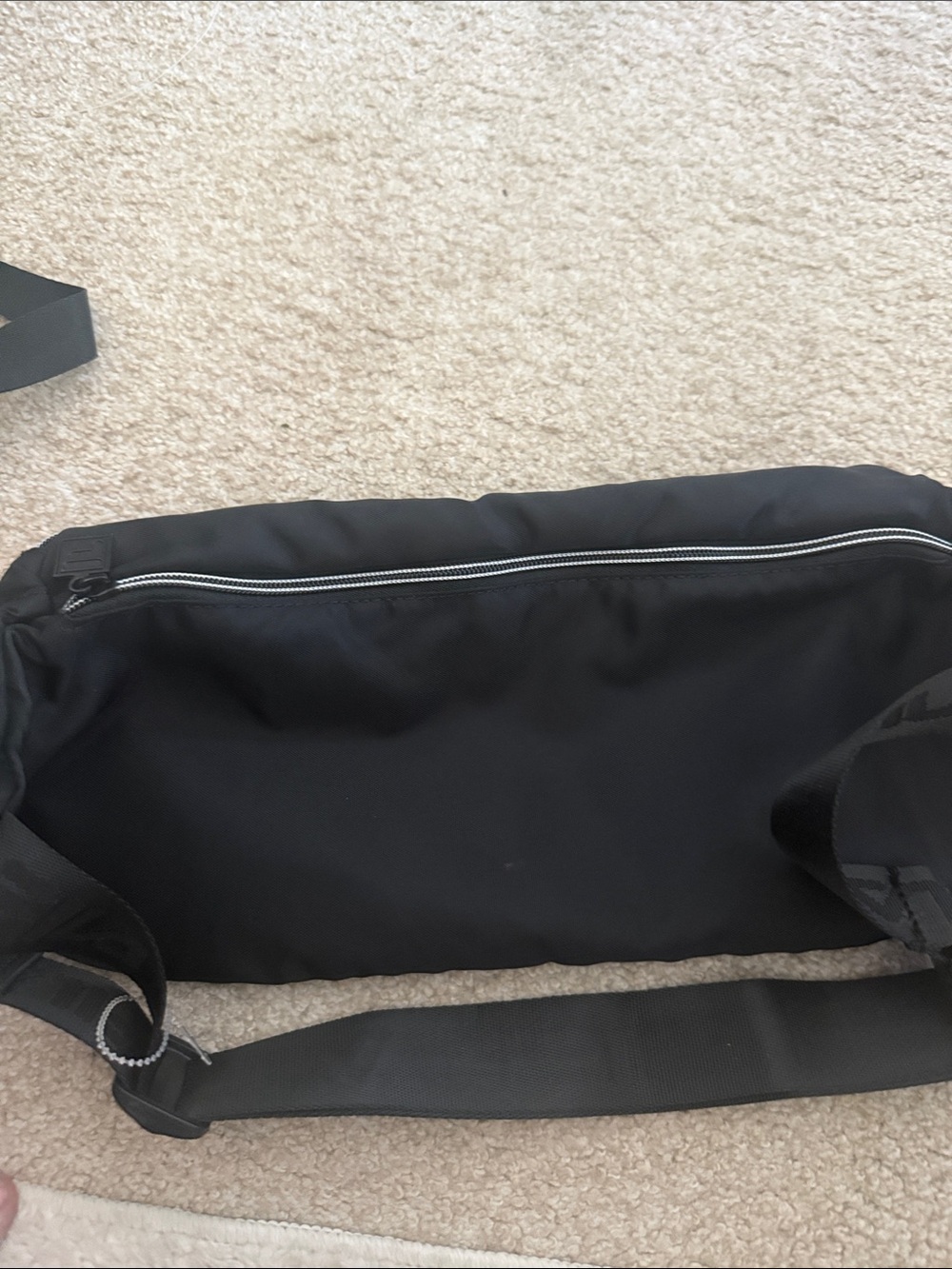 FILA Black Waist Bag with Orange and Purple Logo View 3